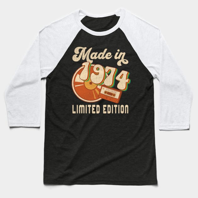 Made in 1974 Limited Edition Baseball T-Shirt by Bellinna